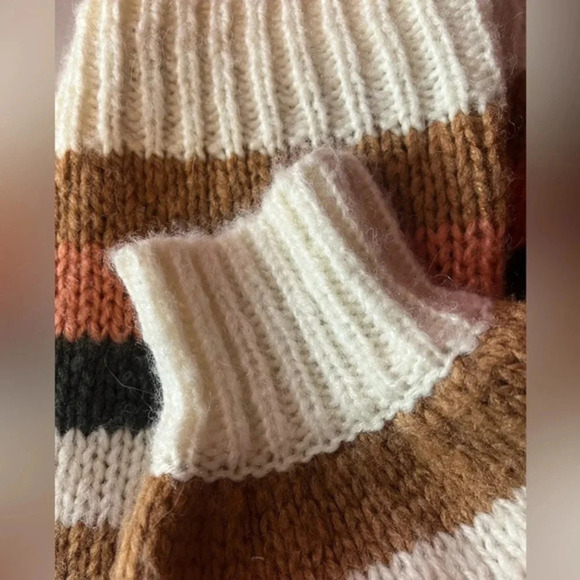 Madewell Balloon Sleeve Sweater in Stripe Mix Women’s Size S Wool/Alpaca - Picture 12 of 12